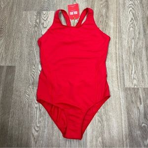Malibu Red One Piece Bathing Suit